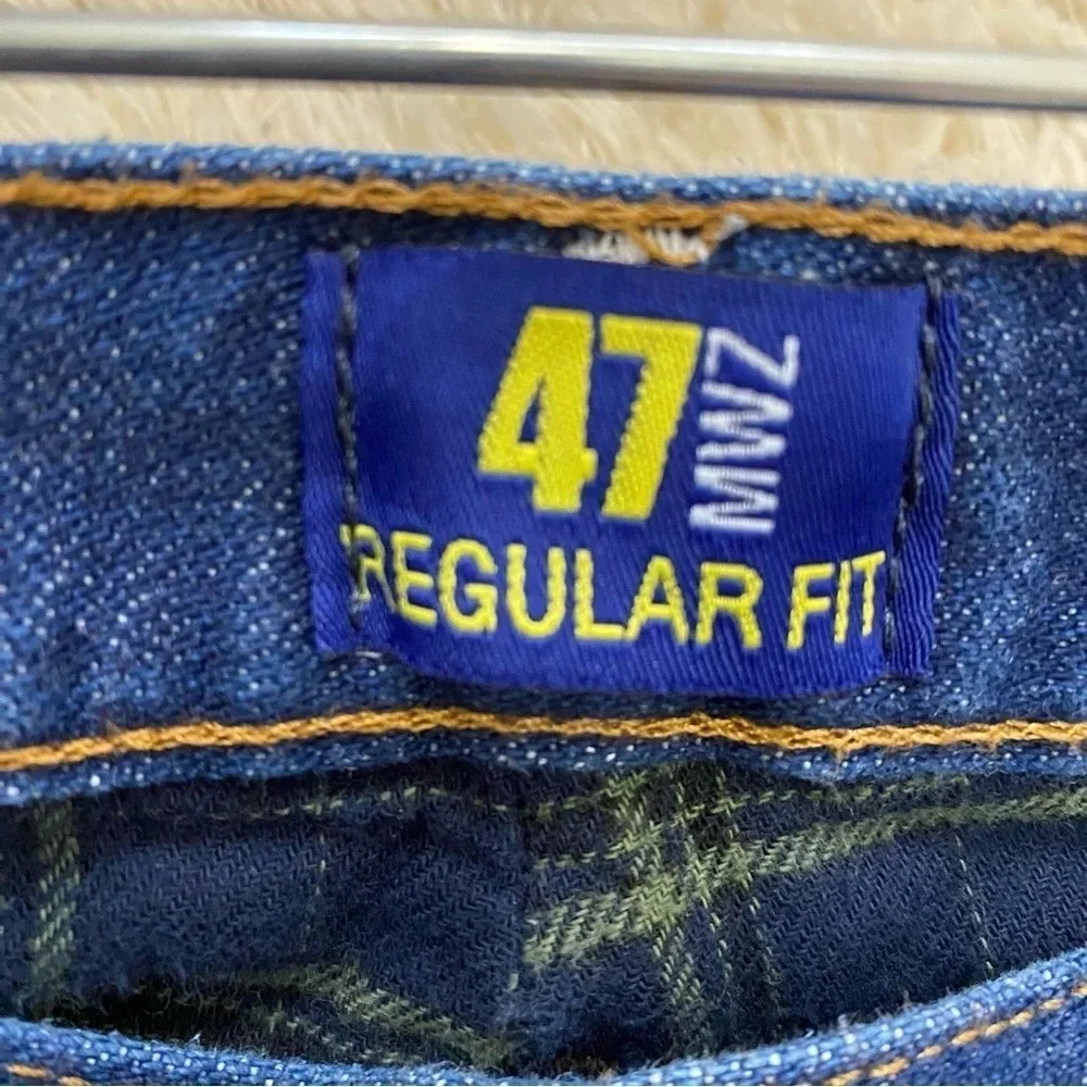 Wrangler Mens Regular Fit Plaid lined Jeans Size 40X34